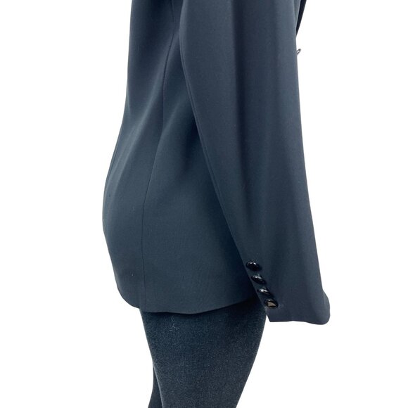 Ralph Lauren Women's Black Double Breasted Peak Lapel Blazer Sz 6 - Picture 4 of 11